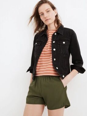 Madewell Pull-On Shorts in Desert Olive Sz XS